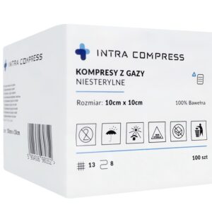Nesterilní plynová komprese 10*10cm 100ks 13N 8W